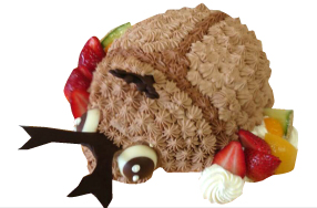 型抜きデコレーションケーキ