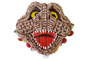 型抜きデコレーションケーキ（恐竜）